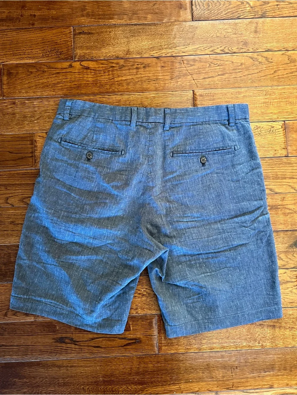 Banana Republic Shorts Men’s Flat Front Linen Blend Light Blue Size 35